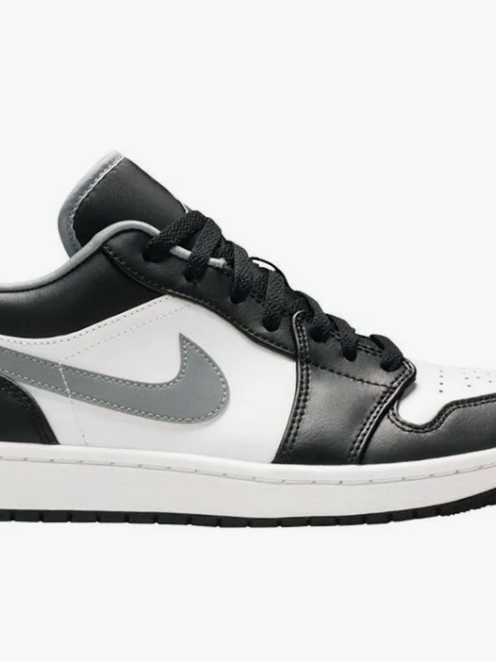 Nike Air Jordan 1 Low - Retro Sneaker in Black, White & Gray - Picture 3 of 13
